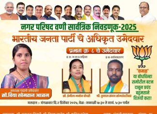 🌷प्रभाग क्र. ८ वर भाजपचा तुफान प्रचार, विद्याताई आत्रामांसह कमळाला प्रचंड मतांची खात्री..