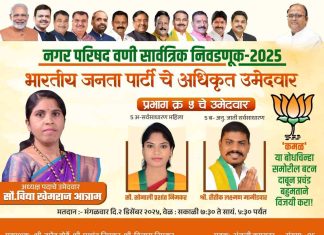 ♦️प्रभाग क्र. ५ वर भाजपचा जोरदार डल्ला, विद्याताई आत्रामांसह कमळाला प्रचंड मतांची ग्वाही..