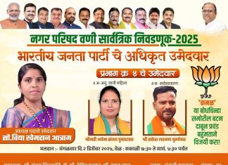 ☀️प्रभाग क्र. ४ वर भाजपचा धुरळा, विद्याताई आत्रामांसह कमळाला प्रचंड मतांची खात्री