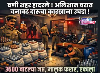 🔥 वणी शहर हादरले ! राज्य उत्पादन शुल्क विभागाचा थरारक छापा; लाखोचा मुद्देमाल जप्त !