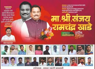💐 वणीचे नेतृत्व, विकासाचे कल्पक सुत्रधार ! श्री. संजय रामचंद्र खाडे यांना वाढदिवसाच्या हार्दिक शुभेच्छा !